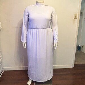 Her Universe Sz 1X Princess Leia White Dress Long Sleeve Turtleneck w/Hood NWOT
